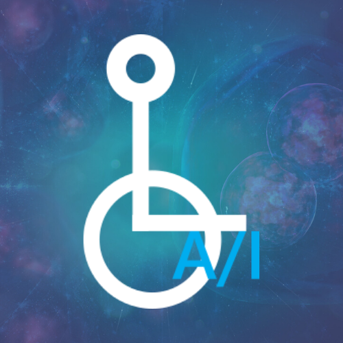 symbol hackathon o umělé inteligenci pro osoby se zdravotním znevýhodněním
